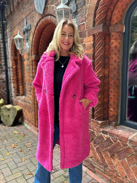 Lipstick Pink Teddy Coat Wendy Tillett s