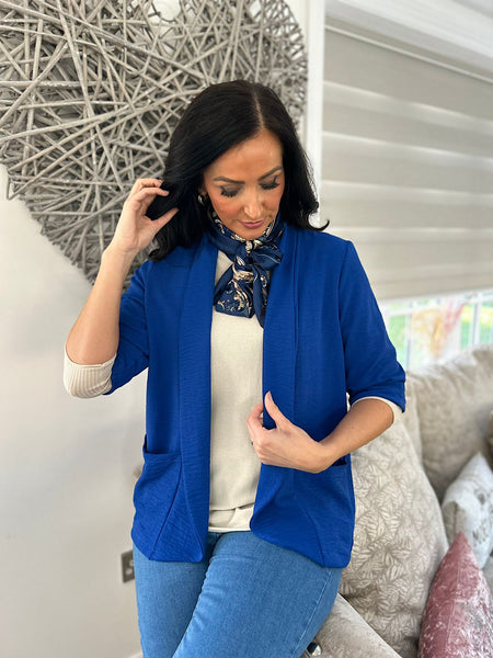 Royal blue hotsell cardigan outfit