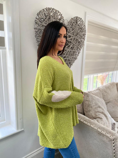 Lime green knitted clearance jumper