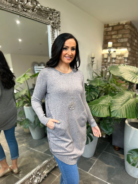 Grey tunic dress sales uk