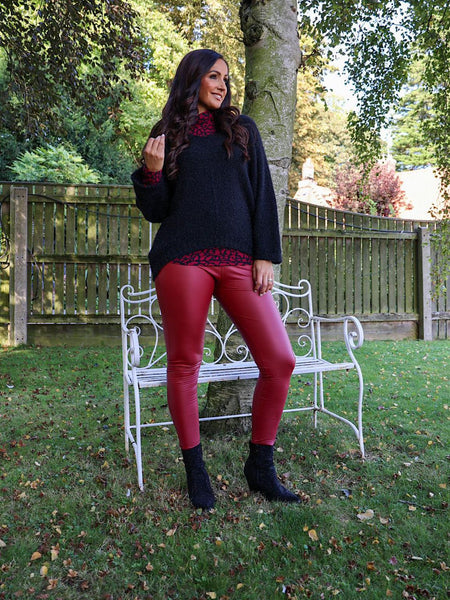 Red Super Stretchy Spray On Leggings