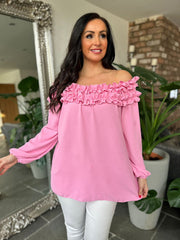 Pink Ruched Hem Top Lottie – Tillett's