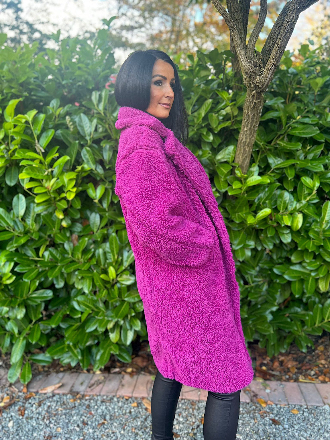 Hot pink teddy bear cheap coat