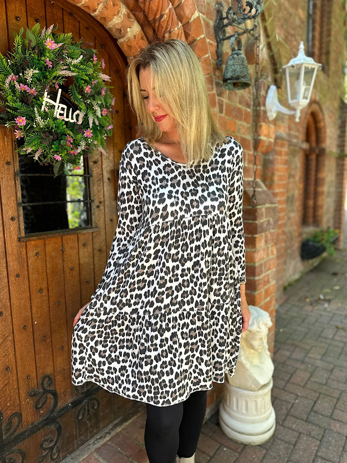 Winter White Leopard Dress Kayeleigh Tillett s