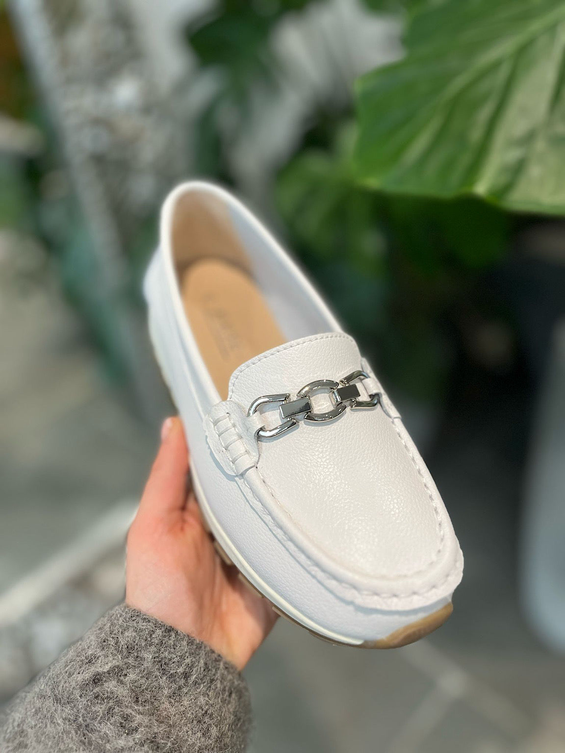 White driving hot sale loafers