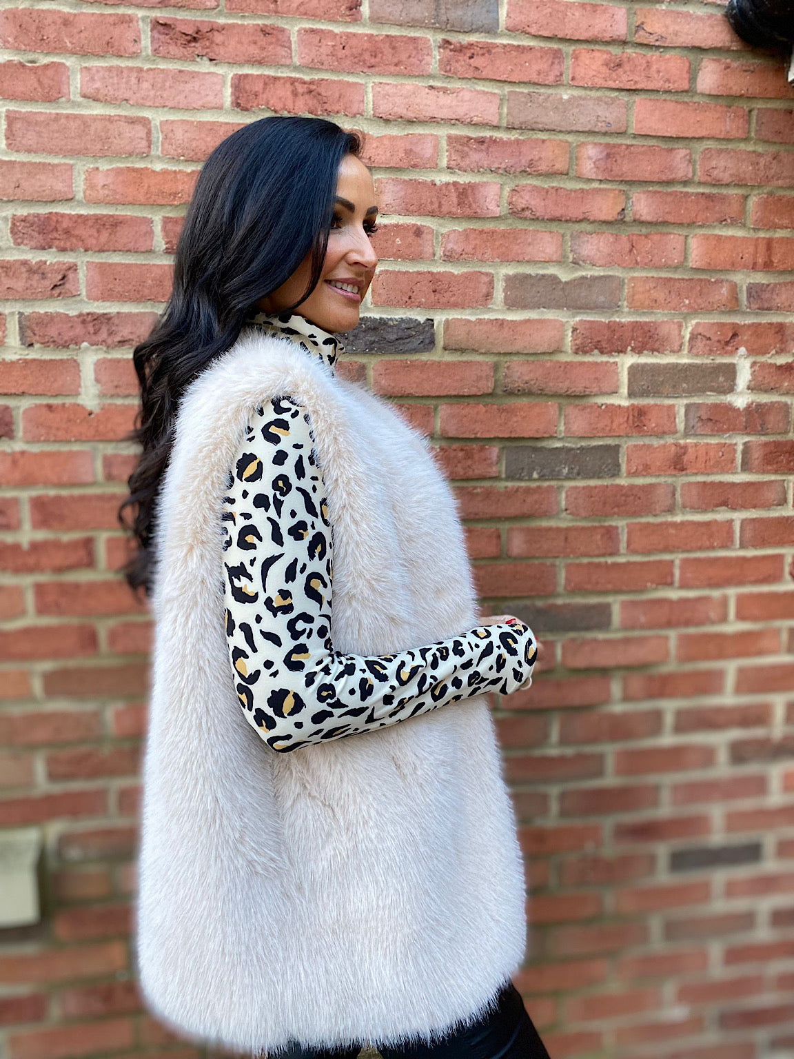 Loft faux fur lined vest best sale