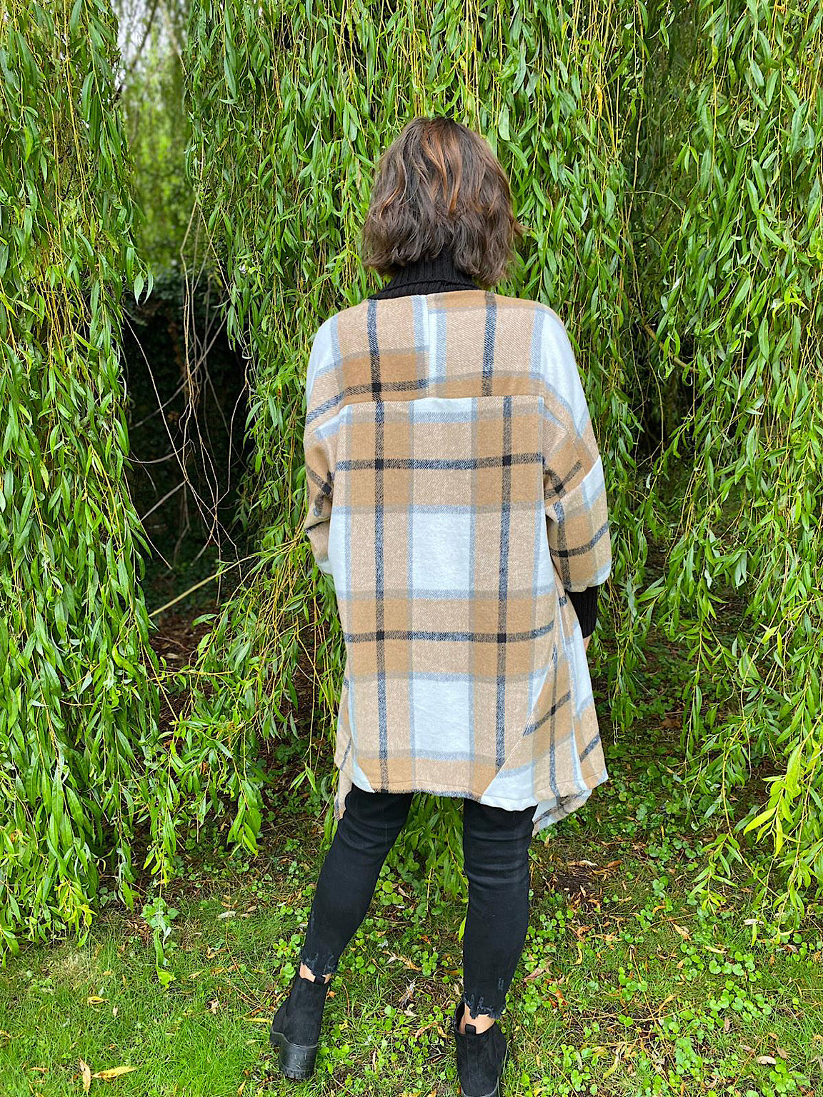 Waterfall Cardigan in Heather Mocha