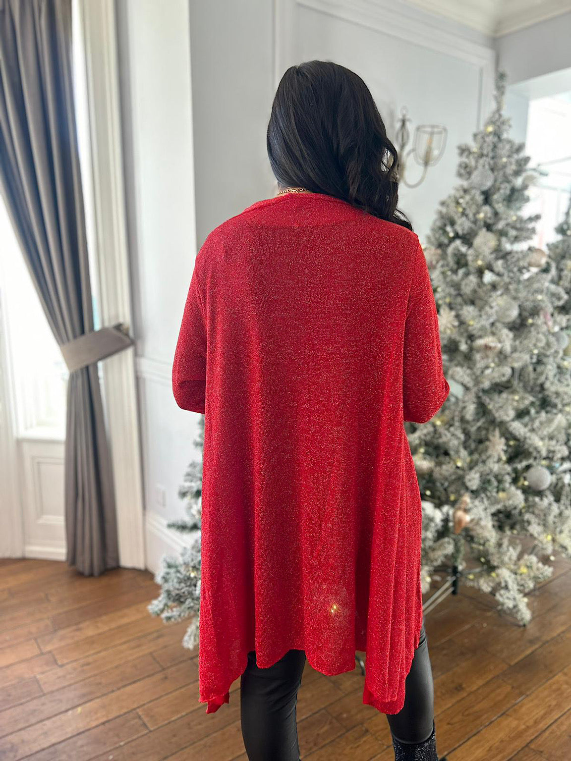 Red longline cardigan on sale uk