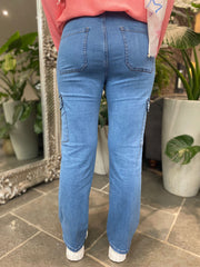 Denim Cargo Style Drawstring Jeans – Tillett's