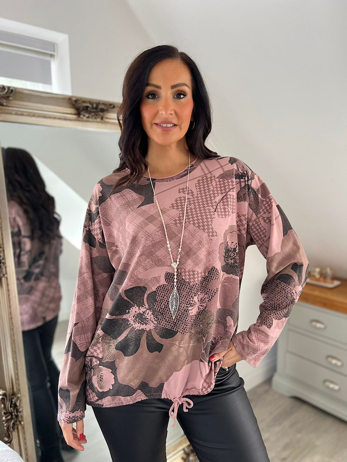 Pink Multi Print Sweat Top Scarlett – Tillett's