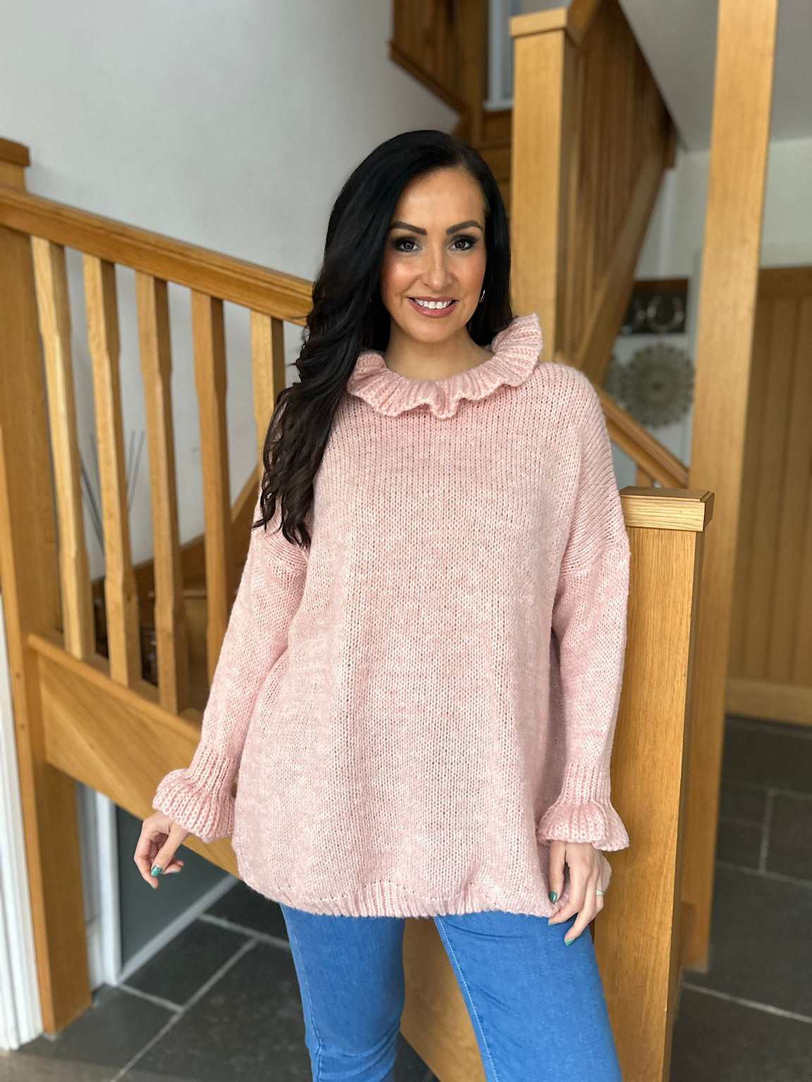 Pink Flute Neck Jumper Fiona – Tillett's