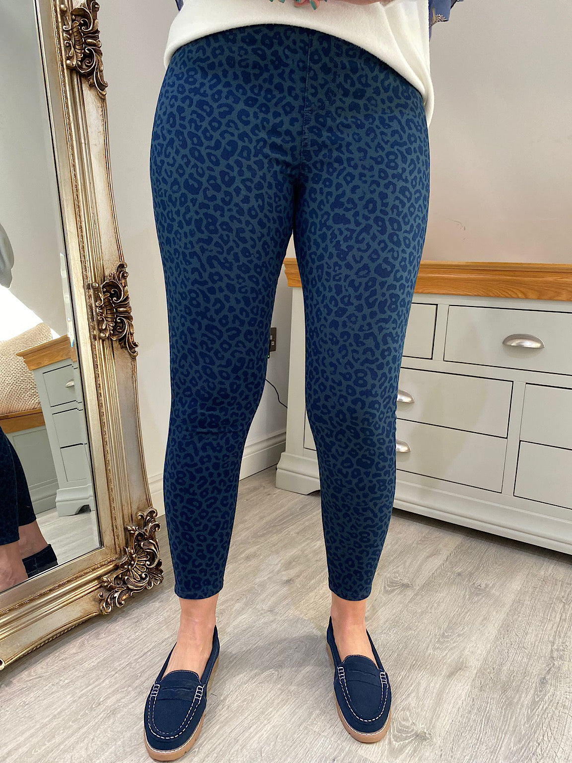 Leopard jeggings shop