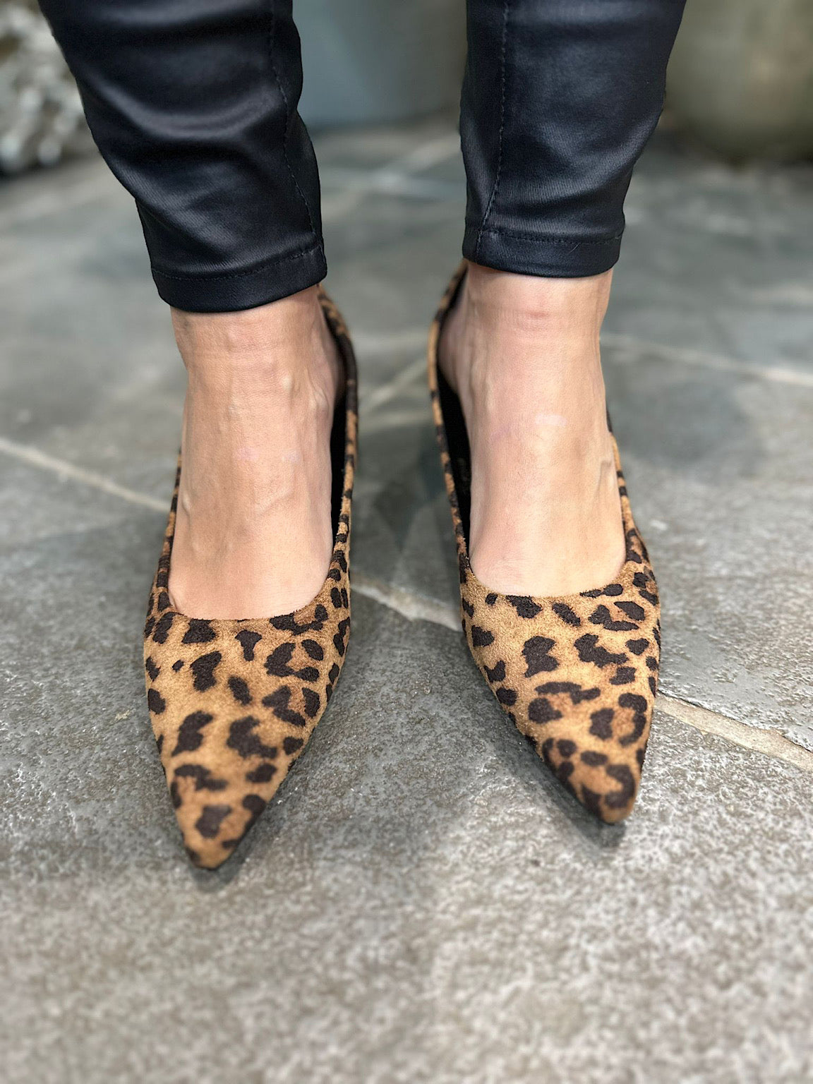 Nine west leopard heel shoes best sale