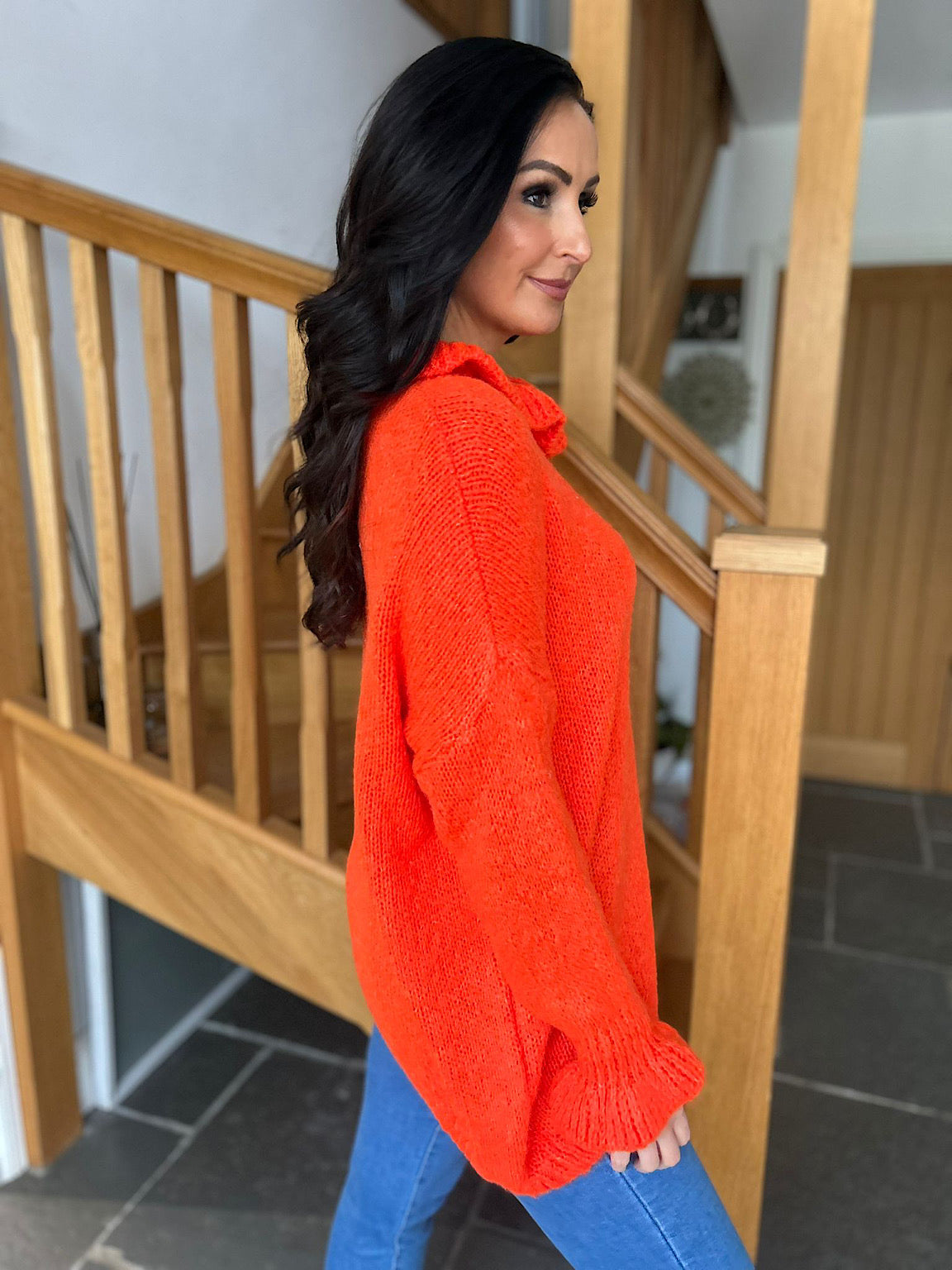 Orange Flute Neck Jumper Fiona – Tillett's