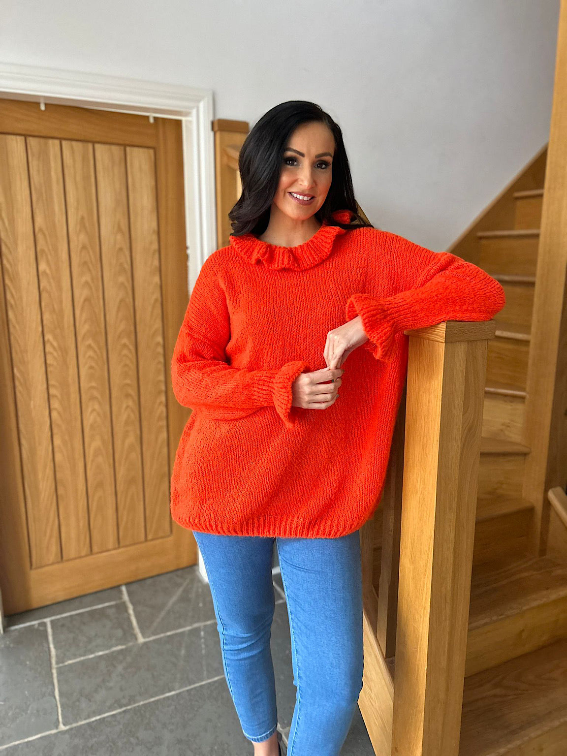 Orange Flute Neck Jumper Fiona – Tillett's