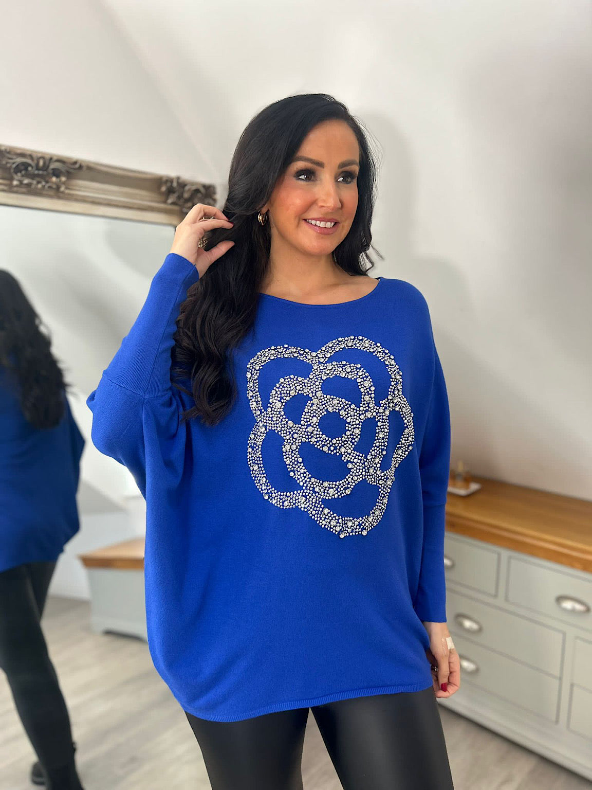 Royal blue sweater outlet plus size