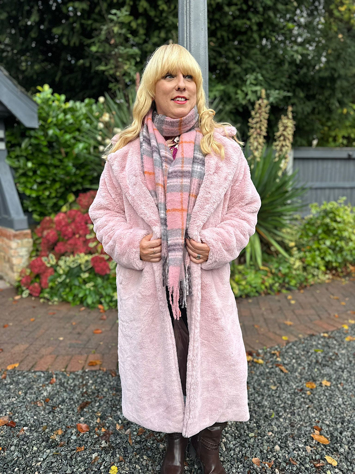 Pink Super Soft Faux Fur Coat Paula