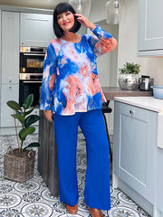 Royal Blue Wide Leg Trousers – Tillett's