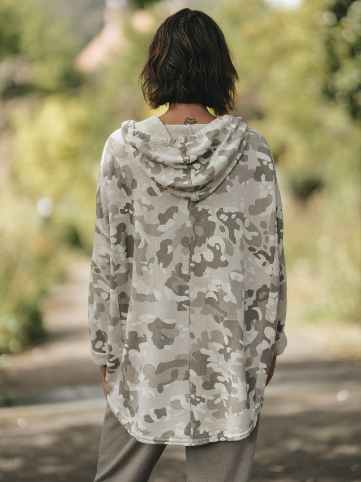 Stone Camo Print Hoodie Aurora Tillett s