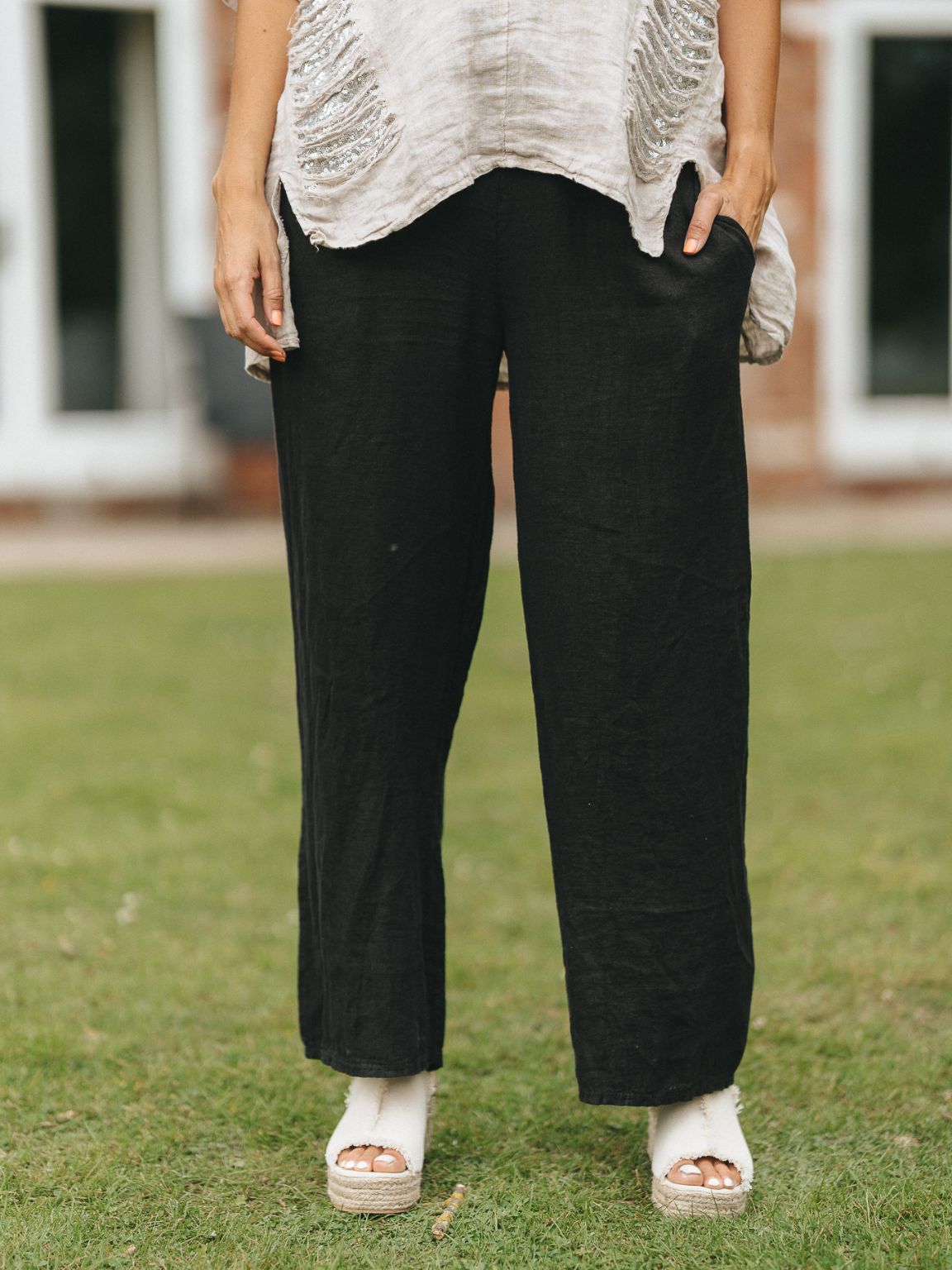MEXX Dark Brown Regular Straight Fit Linen Trousers Size EU 40 UK 14 W35 |  eBay