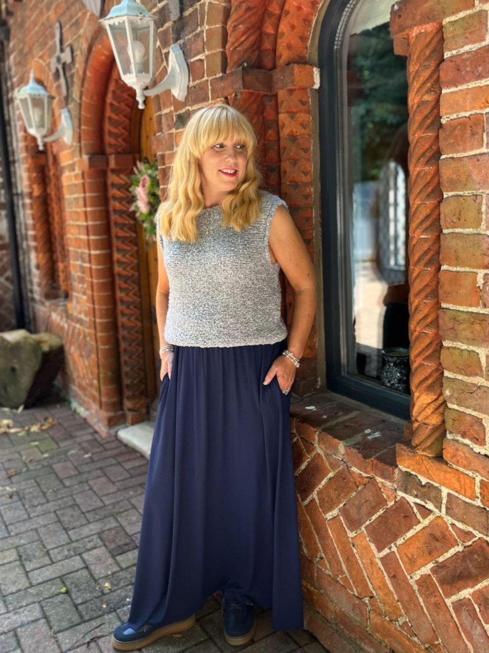 Maxi skirt navy best sale