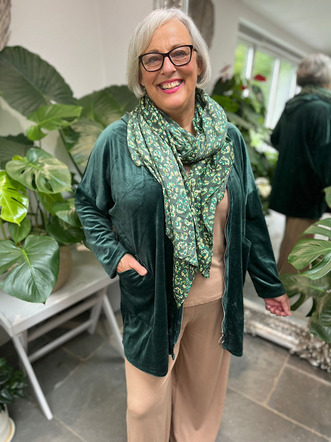 Green Velour Style Jacket Karen – Tillett's