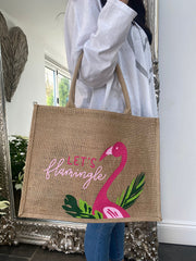 Small utility hot sale tote flamingo